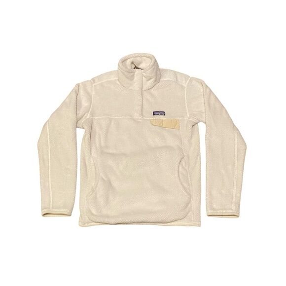 Patagonia Jackets & Blazers - Patagonia Women's Snap-T Re-Tool Polartec Fleece Pullover Jacket Cream Size M
